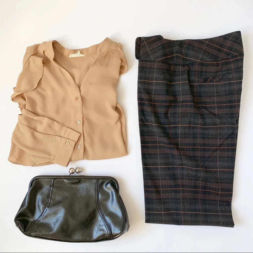 Talbots Wool Plaid Pants Size 4 - Picture 4 of 14